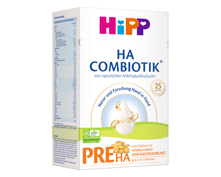 HiPP HA Combiotik PRE – Hypoallergenic Formula 0-6 months, German Version (600g)