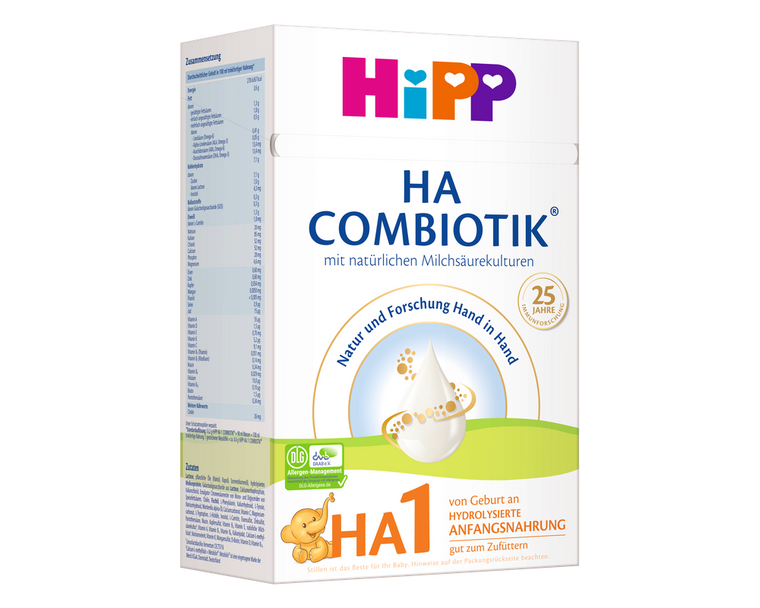 HiPP HA Combiotik Stage 1 – Hypoallergenic Formula 0-6 months, German Version (600g)