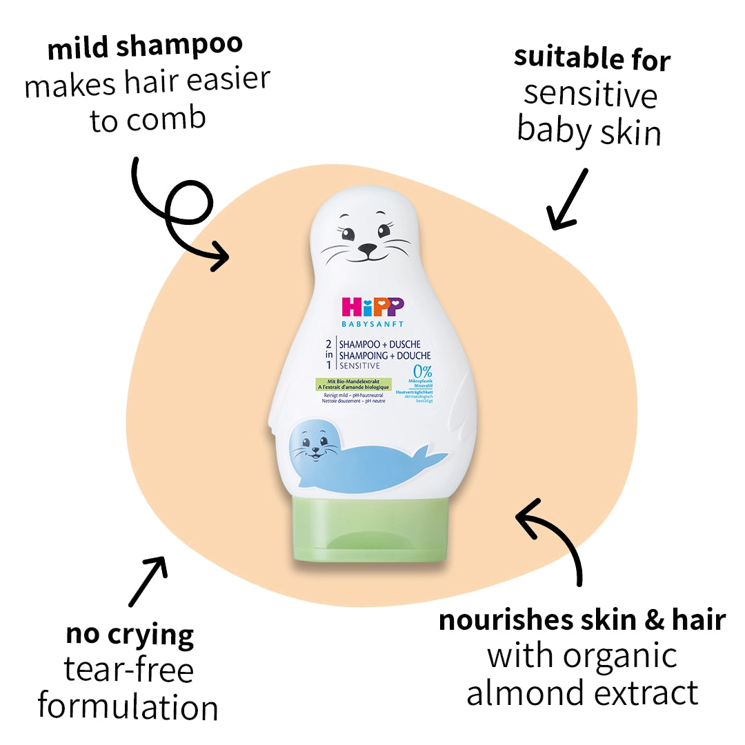 HiPP Hair & Body Wash – For Sensitive Baby Skin (200ml)