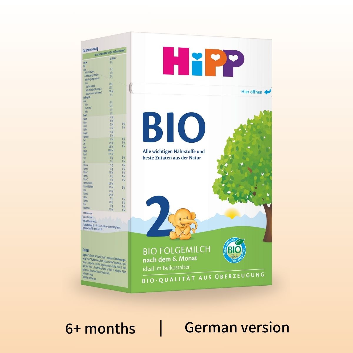 HiPP BIO Stage 2 – Organic Cow Milk Formula 6+ months, German Version (600g) - SALE - Best by Aug.2026