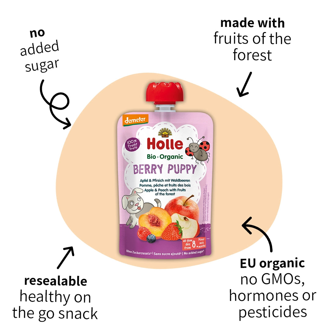 Holle Berry Puppy – Organic Fruit Pouches 8+ months (100g)