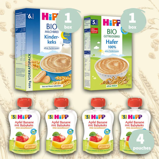 HiPP Biscuit & Oat Bundle - Organic Cereals and Pouches 6+ months (Limited Time Only!)