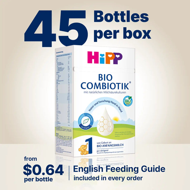 HiPP Combiotik Stage 1 – Organic Cow Milk Formula 0-6 months, German Version (600g)