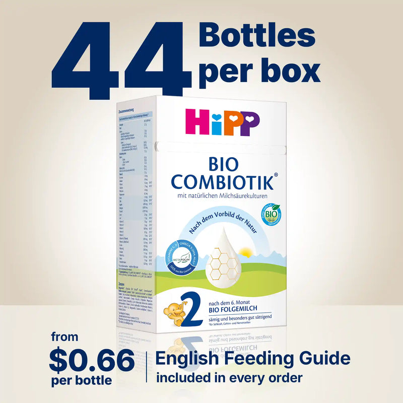 HiPP Combiotik Stage 2 – Organic Cow Milk Formula 6+ months, German Version (600g)