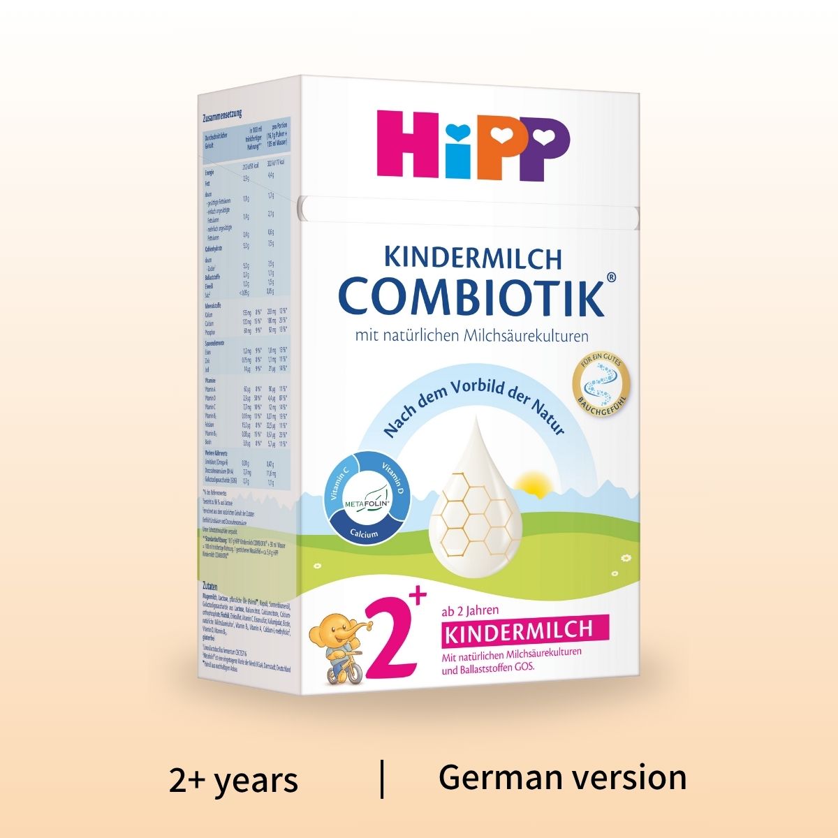 HiPP Combiotik 2+ years – Organic Cow Milk Formula 2+ years, German Version (600g)