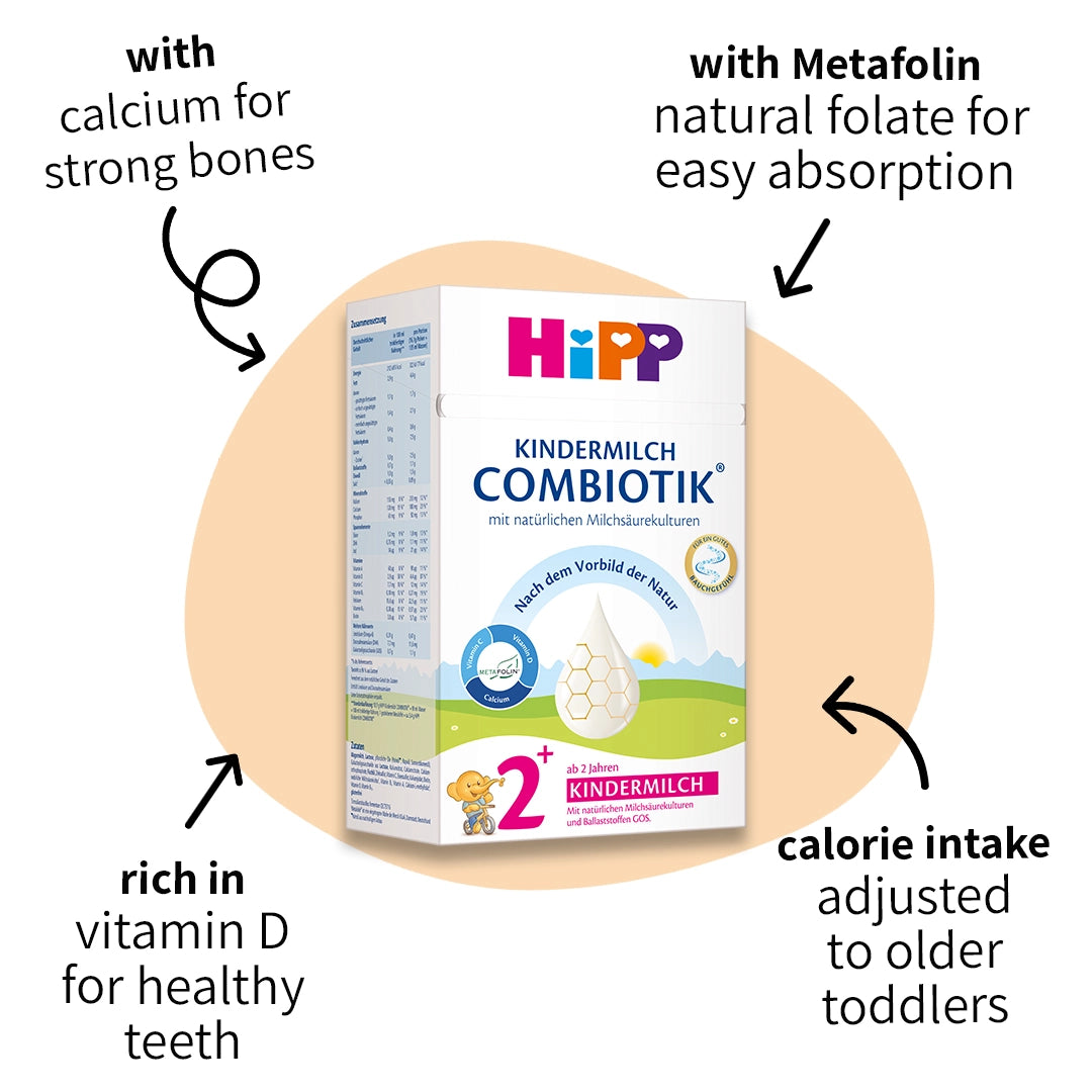 HiPP Combiotik 2+ years – Organic Cow Milk Formula 2+ years, German Version (600g)