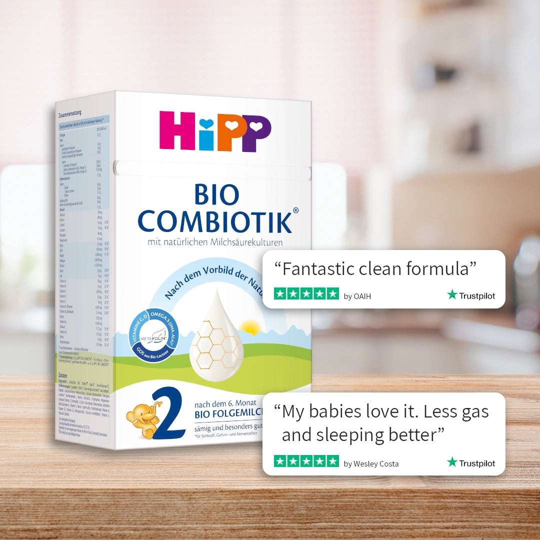 HiPP Combiotik Stage 2 – Organic Cow Milk Formula 6+ months, German Version (600g)