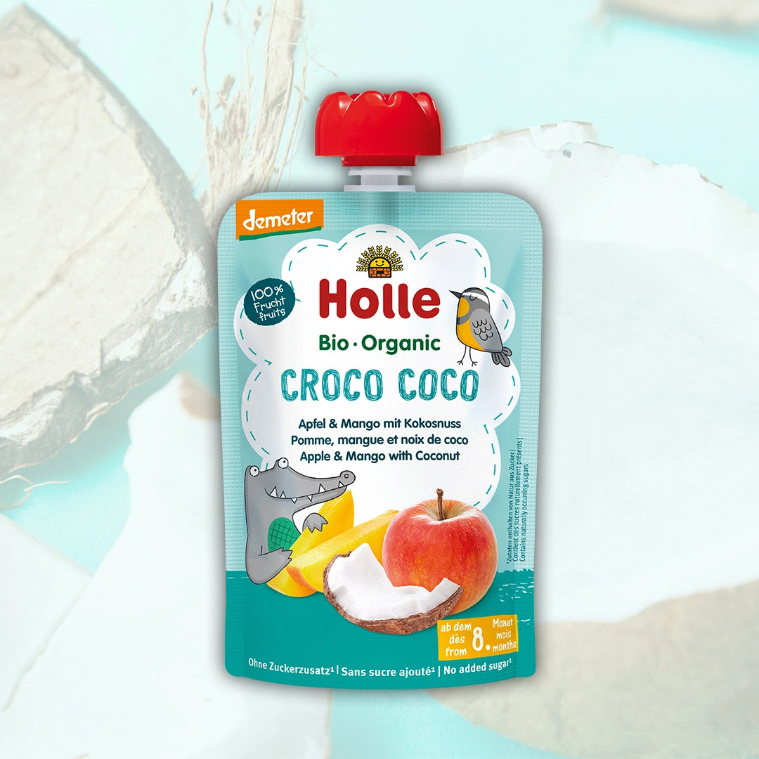 Holle Croco Coco – Organic Fruit Pouches 8+ months (100g)