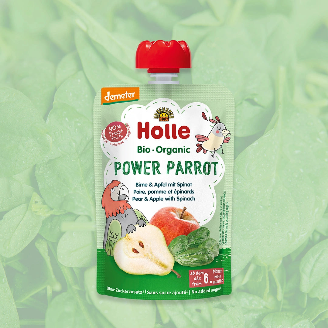 Holle Power Parrot – Organic Veggie Pouches 6+ months (100g)