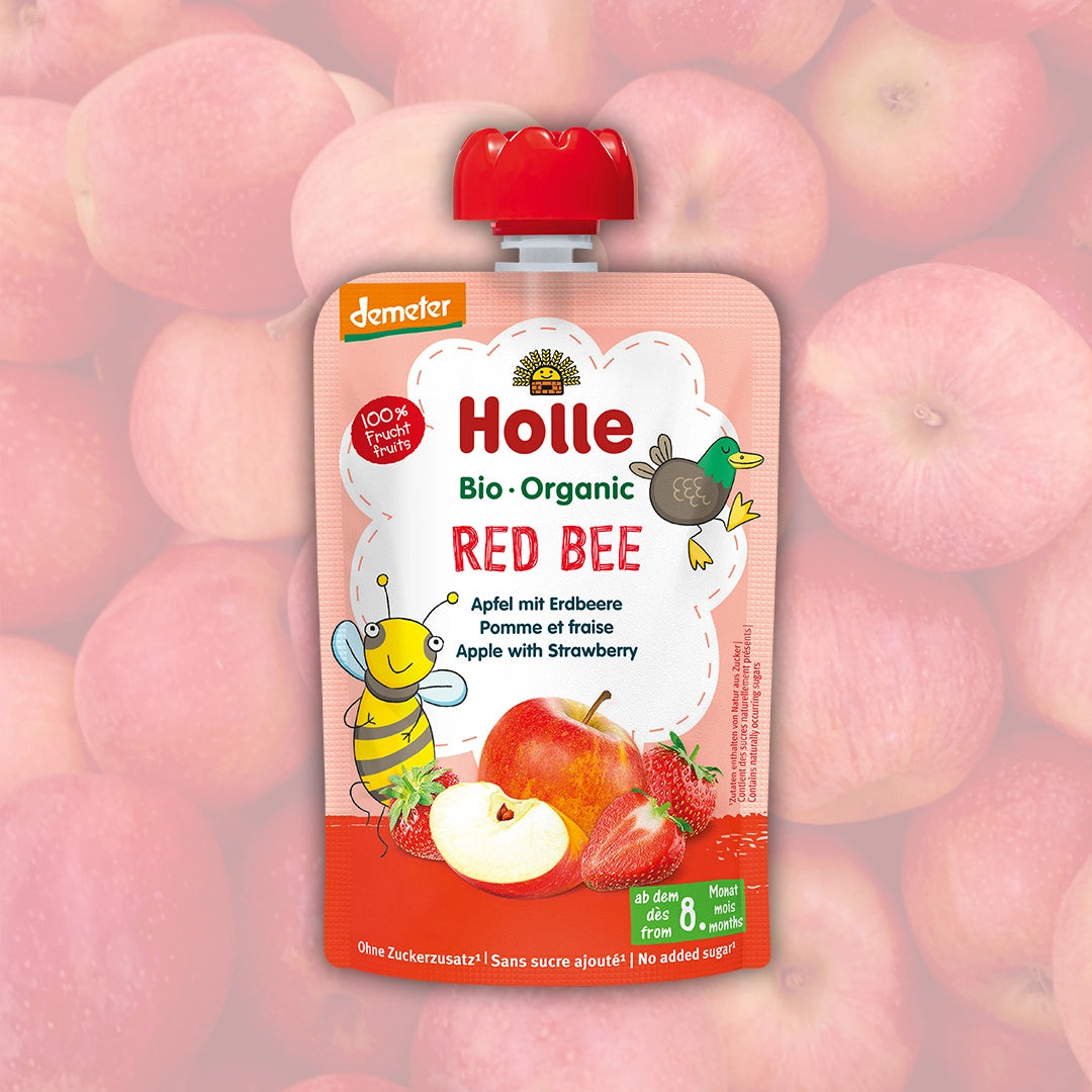 Holle Red Bee – Organic Fruit Pouches 8+ months (100g)