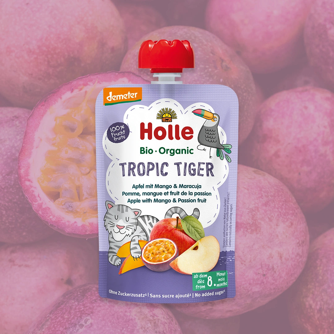 Holle Tropic Tiger – Organic Fruit Pouches 8+ months (100g)