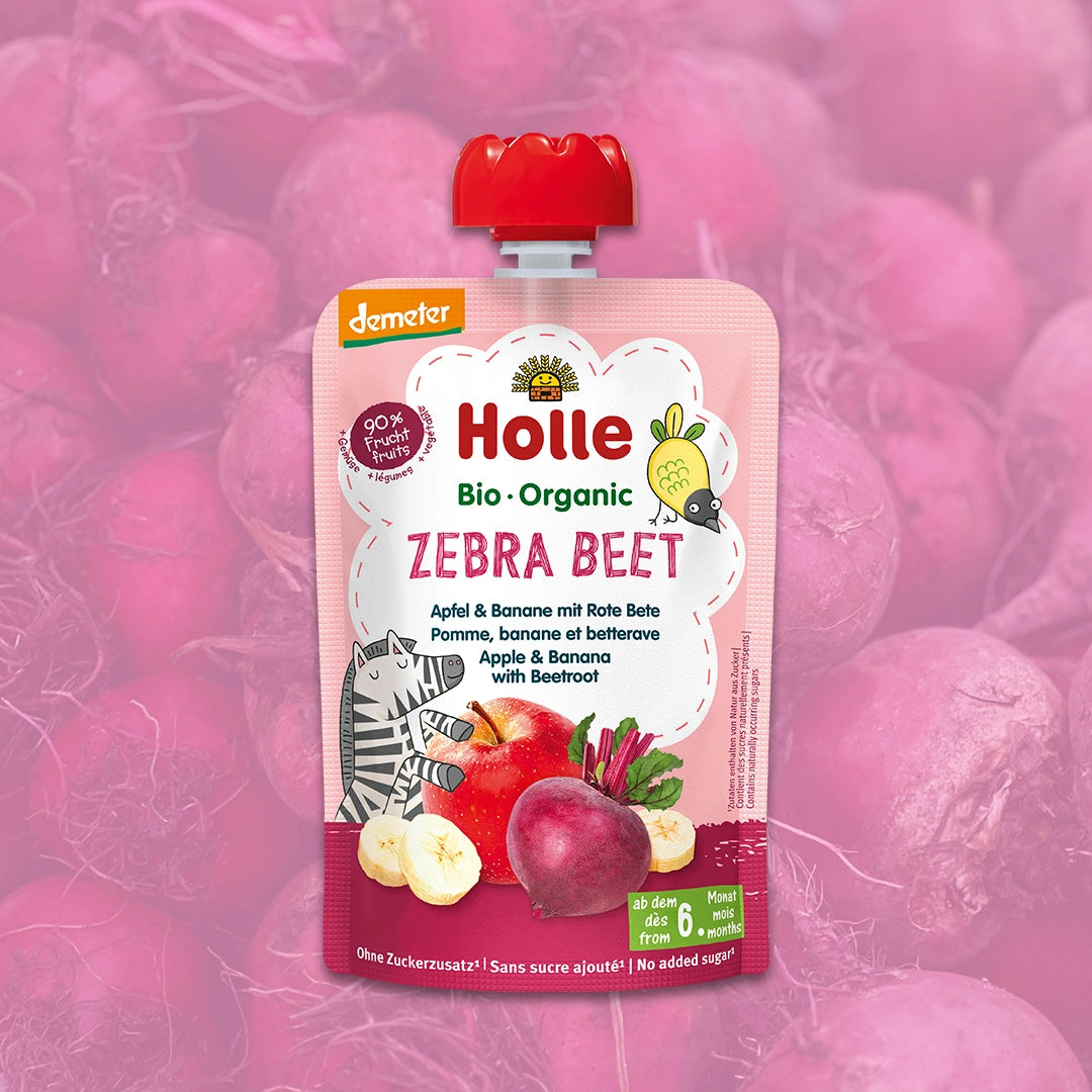 Holle Zebra Beet – Organic Veggie Pouches 6+ months (100g)