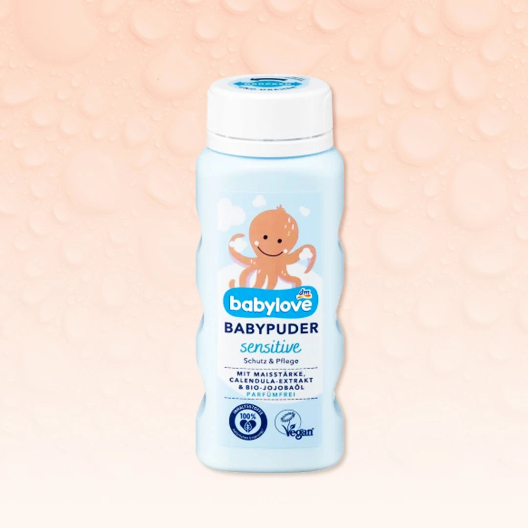 babylove 100% Talc Free Corn Starch Baby Powder – For Sensitive Baby Skin (100g)