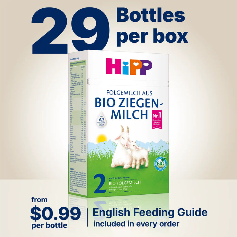 HiPP Goat Stage 2 – Organic Goat Milk Formula 6-12 months, German Version (400g)