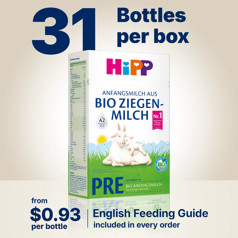 HiPP Goat PRE – Organic Goat Milk Formula 0-6 months, German Version (400g)