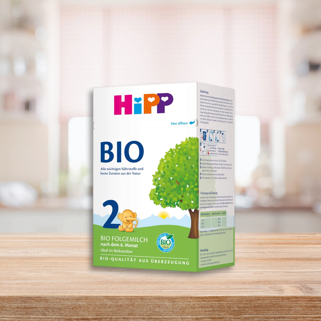 HiPP BIO Stage 2 – Organic Cow Milk Formula 6+ months, German Version (600g)