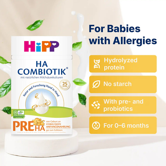 HiPP HA Combiotik PRE – Hypoallergenic Formula 0-6 months, German Version (600g)