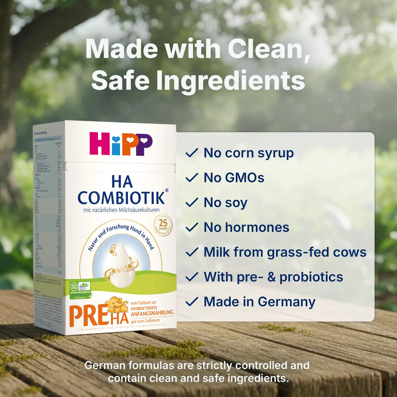 HiPP HA Combiotik PRE – Hypoallergenic Formula 0-6 months, German Version (600g)