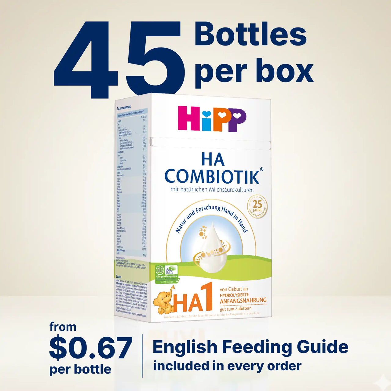 HiPP HA Combiotik Stage 1 – Hypoallergenic Formula 0-6 months, German Version (600g)