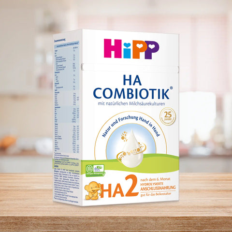 HiPP HA Combiotik Stage 2 box, German version, 600 g, hydrolyzed follow-on formula from 6 months