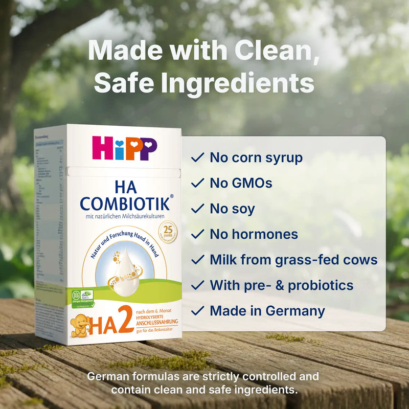 HiPP HA Combiotik Stage 2 – Hypoallergenic Formula 6+ months, German Version (600g)