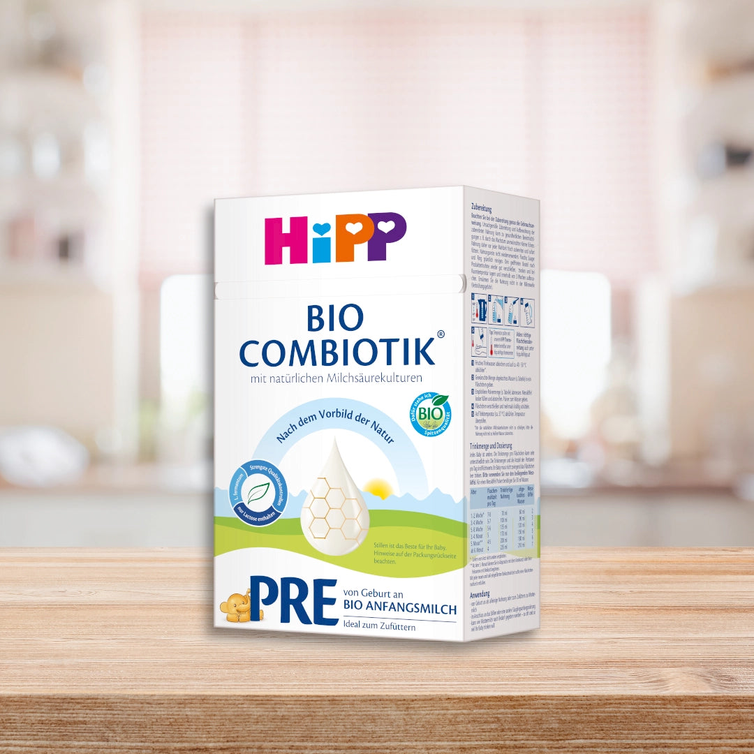 HiPP Combiotik PRE – Organic Cow Milk Formula 0-6 months, German Version (600g)