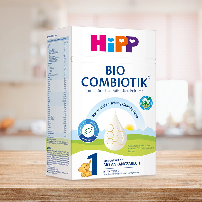 HiPP Combiotik Stage 1 – Organic Cow Milk Formula 0-6 months, German Version (600g)