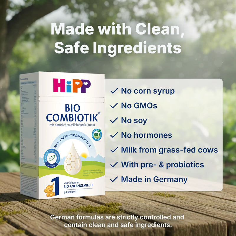 HiPP Combiotik Stage 1 – Organic Cow Milk Formula 0-6 months, German Version (600g)