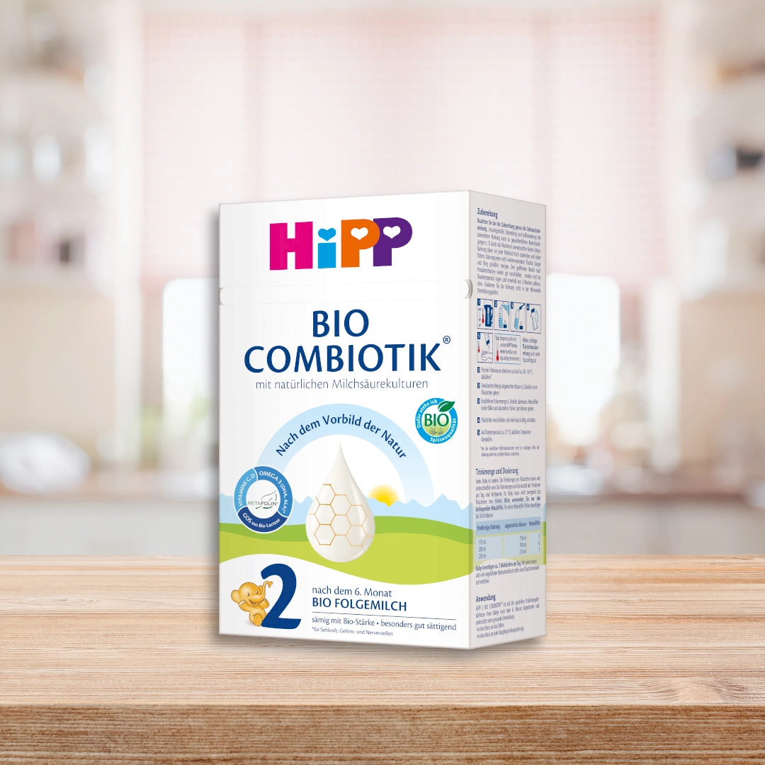 HiPP Combiotik Stage 2 – Organic Cow Milk Formula 6+ months, German Version (600g)