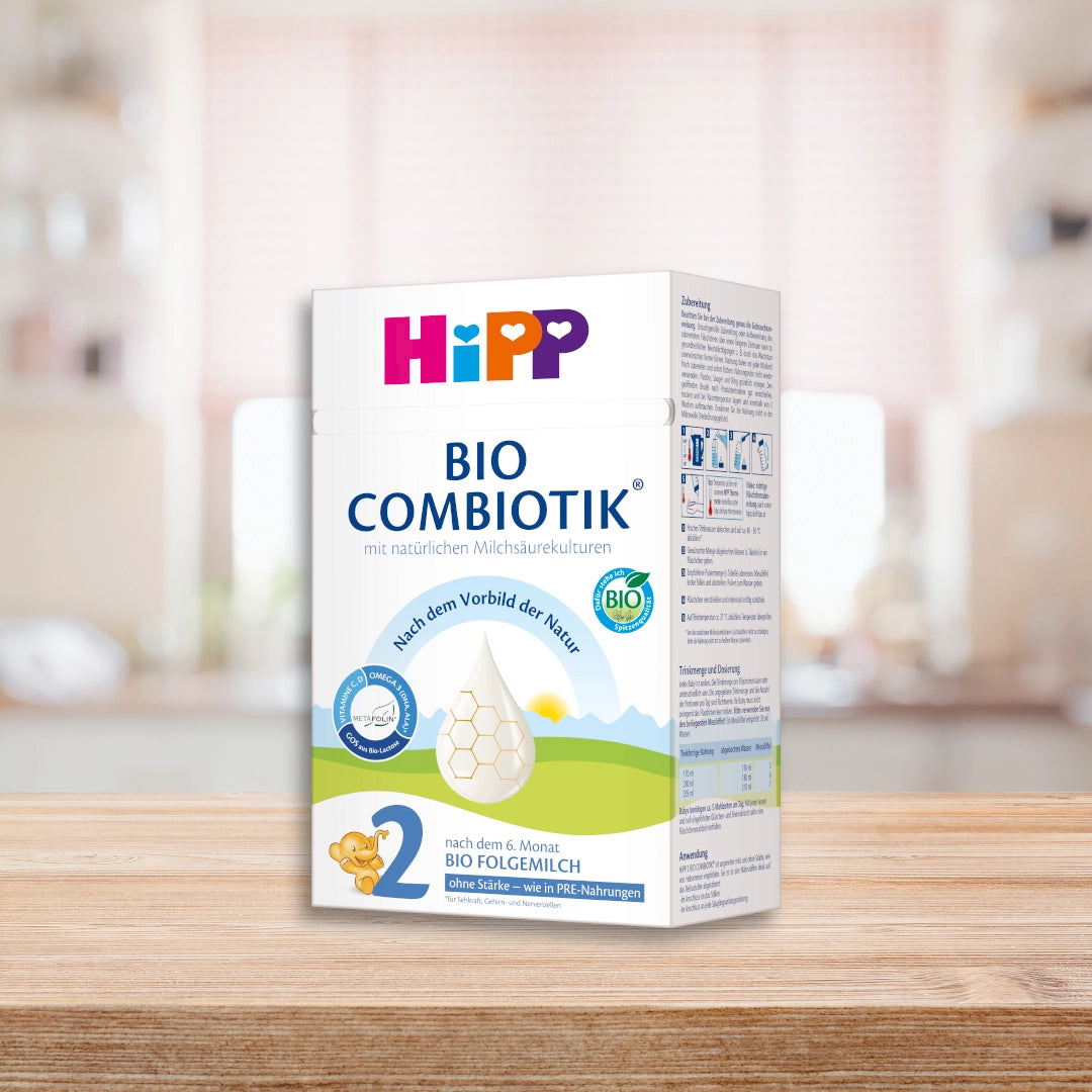 HiPP No Starch Combiotik Stage 2 – Organic Cow Milk Formula 6+ months, German Version (600g)