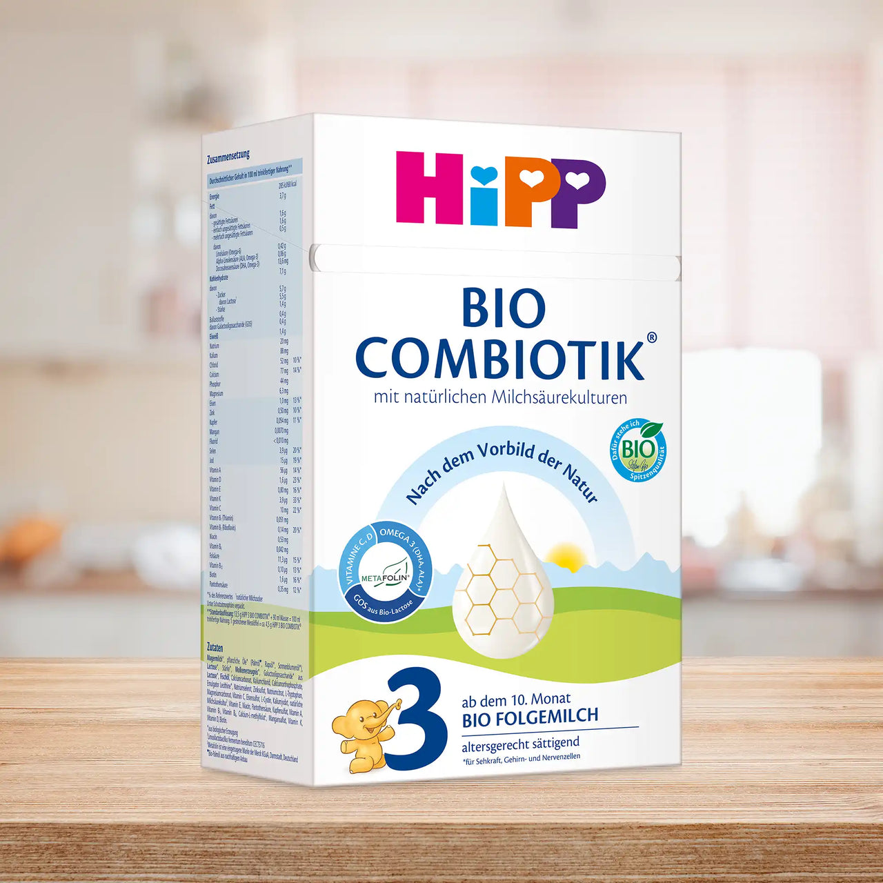 HiPP Combiotik Stage 3 – Organic Cow Milk Formula 10+ months, German Version (600g)