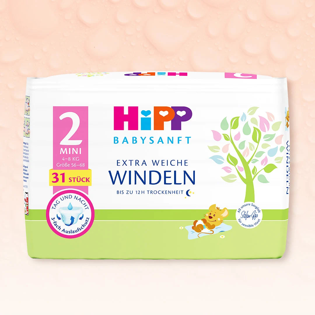 HiPP Diapers Size 2 – Extra Soft & Hypoallergenic (31ct)