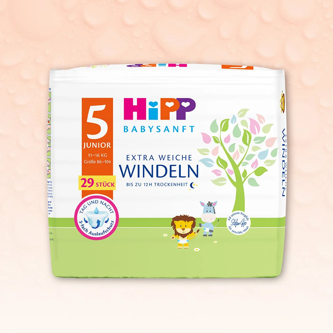 HiPP Diapers Size 5 – Extra Soft & Hypoallergenic (29ct)