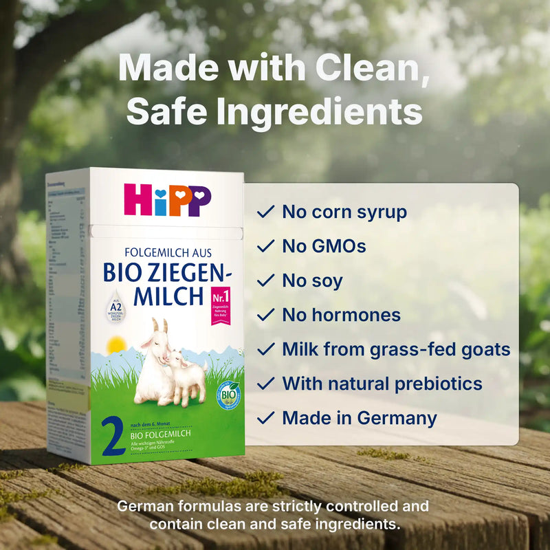 HiPP Goat Stage 2 – Organic Goat Milk Formula 6-12 months, German Version (400g)