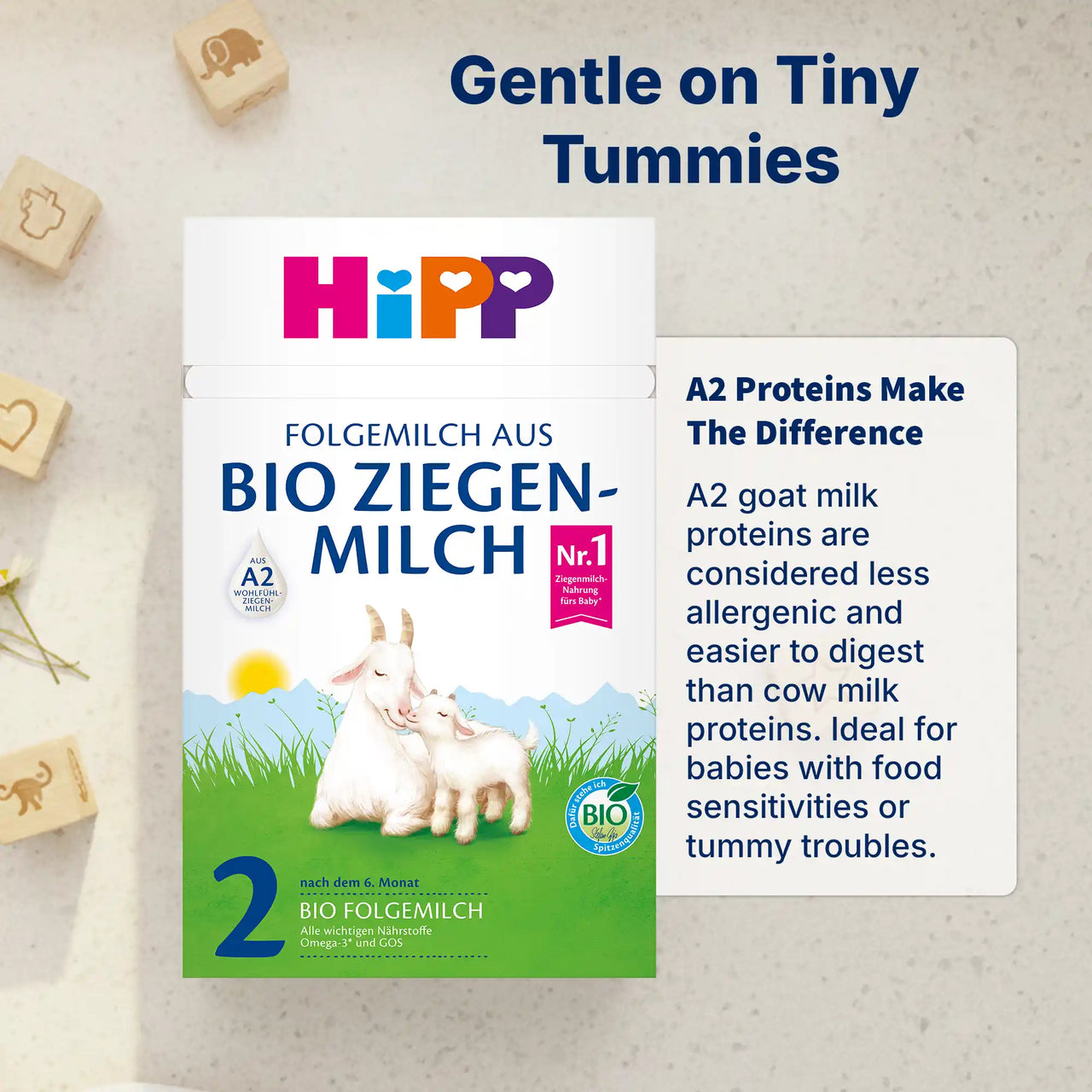 HiPP Goat Stage 2 – Organic Goat Milk Formula 6-12 months, German Version (400g)