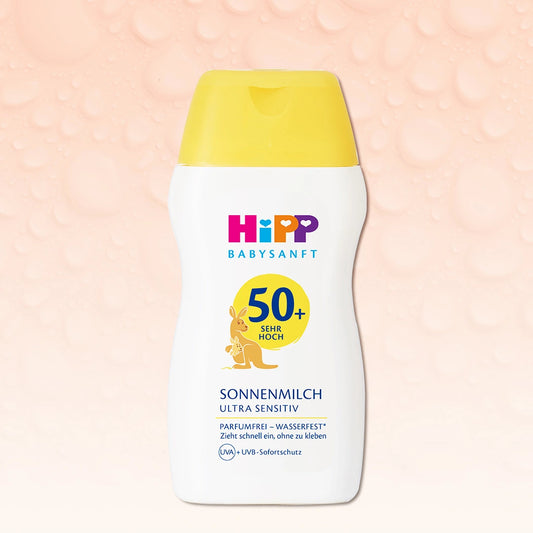 HiPP Water Resistant Ultra Sensitive Face & Body Sunscreen Lotion SPF 50+ for Babies & Kids (200ml)