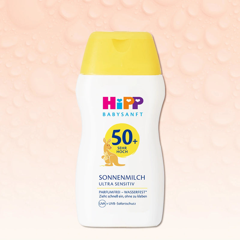 HiPP Water Resistant Ultra Sensitive Face & Body Sunscreen Lotion SPF 50+ for Babies & Kids (200ml)