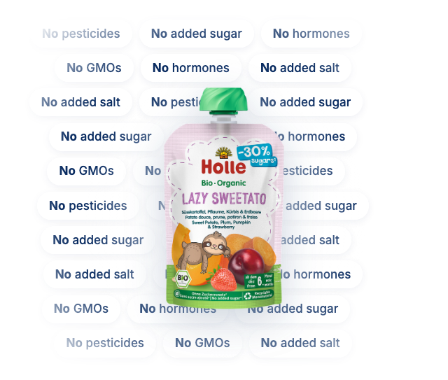 HiPP HA Combiotik Stage 2 with the ingredients it leaves out: no corn syrup, no soy, no GMOs, no pesticides, no maltodextrin, no antibiotics, no hormones