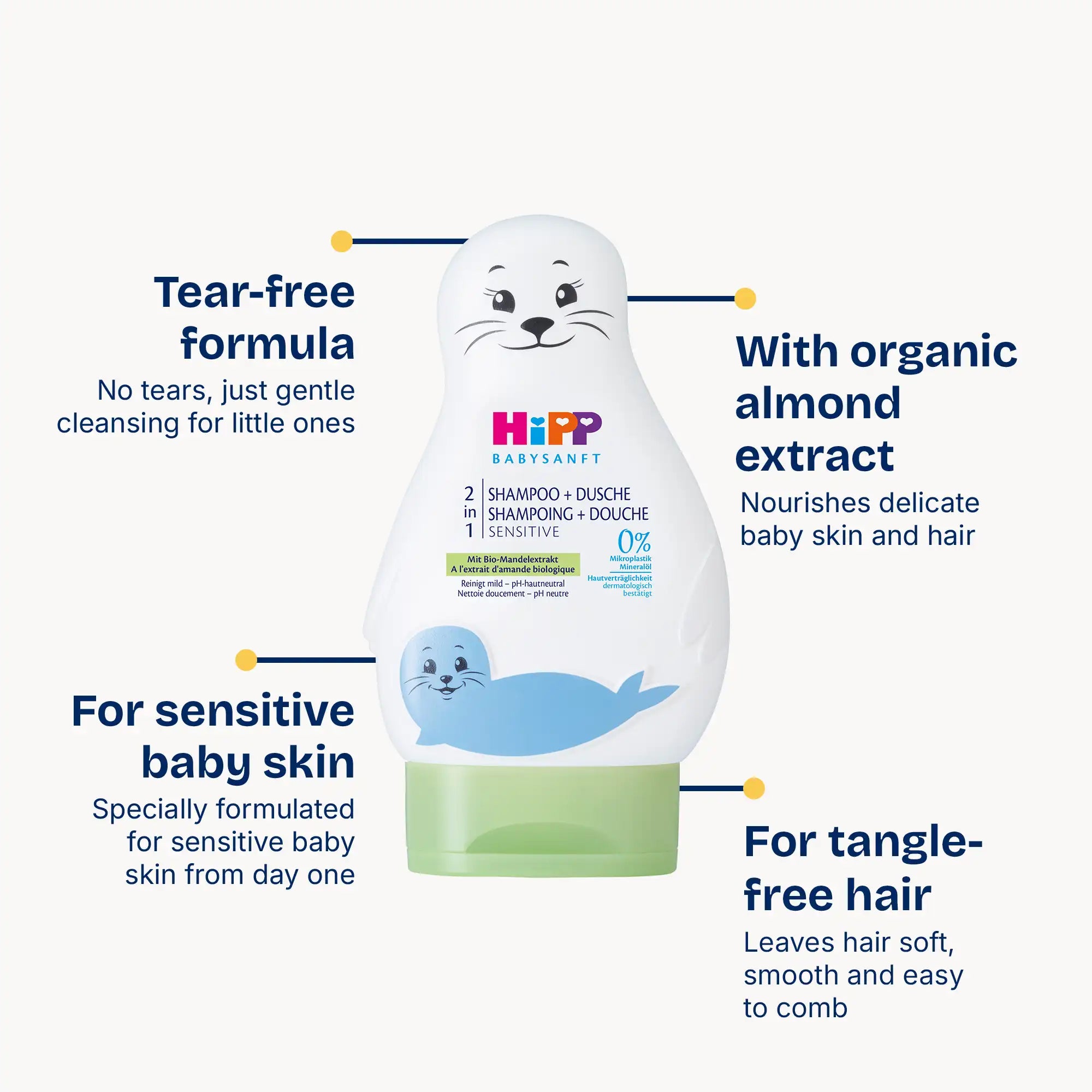 HiPP Hair & Body Wash – For Sensitive Baby Skin (200ml)
