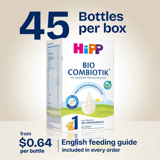 HiPP Combiotik Stage 1 – Organic Cow Milk Formula 0-6 months, German Version (600g)