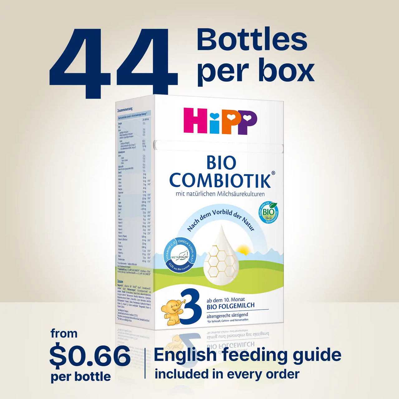 HiPP Combiotik Stage 3 – Organic Cow Milk Formula 10+ months, German Version (600g)