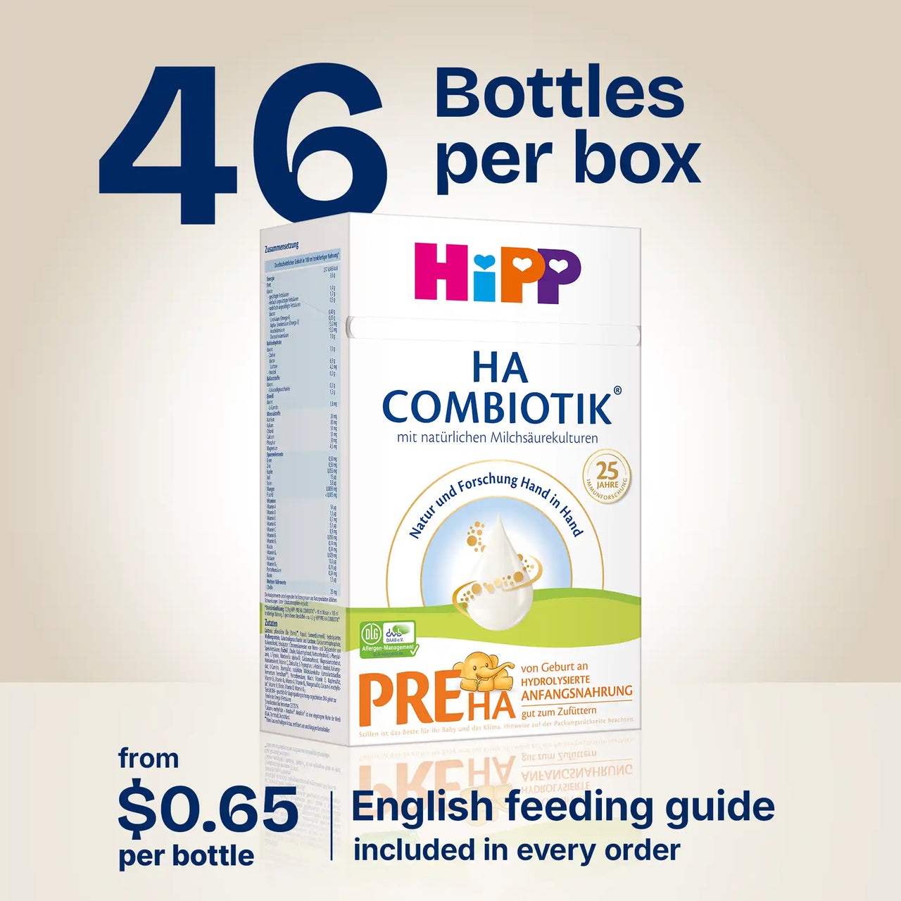 HiPP HA Combiotik PRE – Hypoallergenic Formula 0-6 months, German Version (600g)