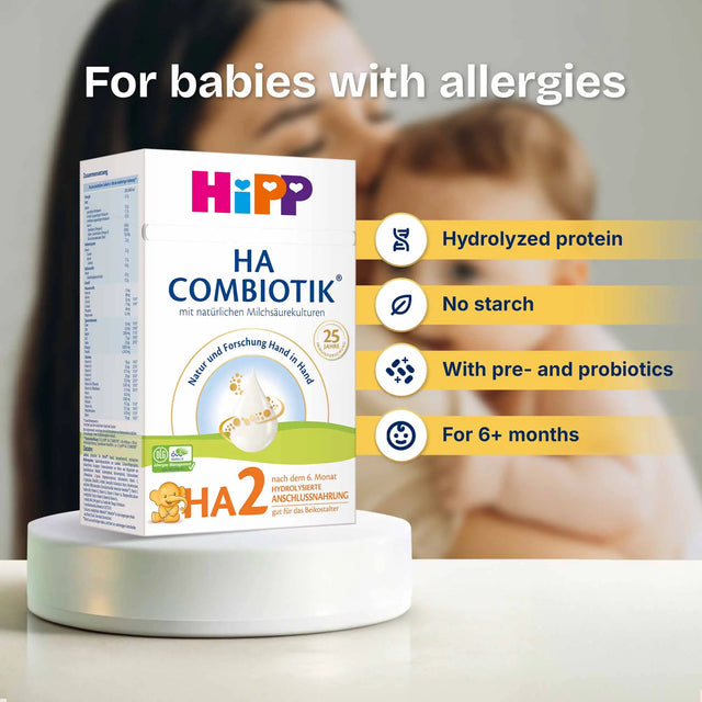 HiPP HA Combiotik Stage 2 – Hypoallergenic Formula 6+ months, German Version (600g)