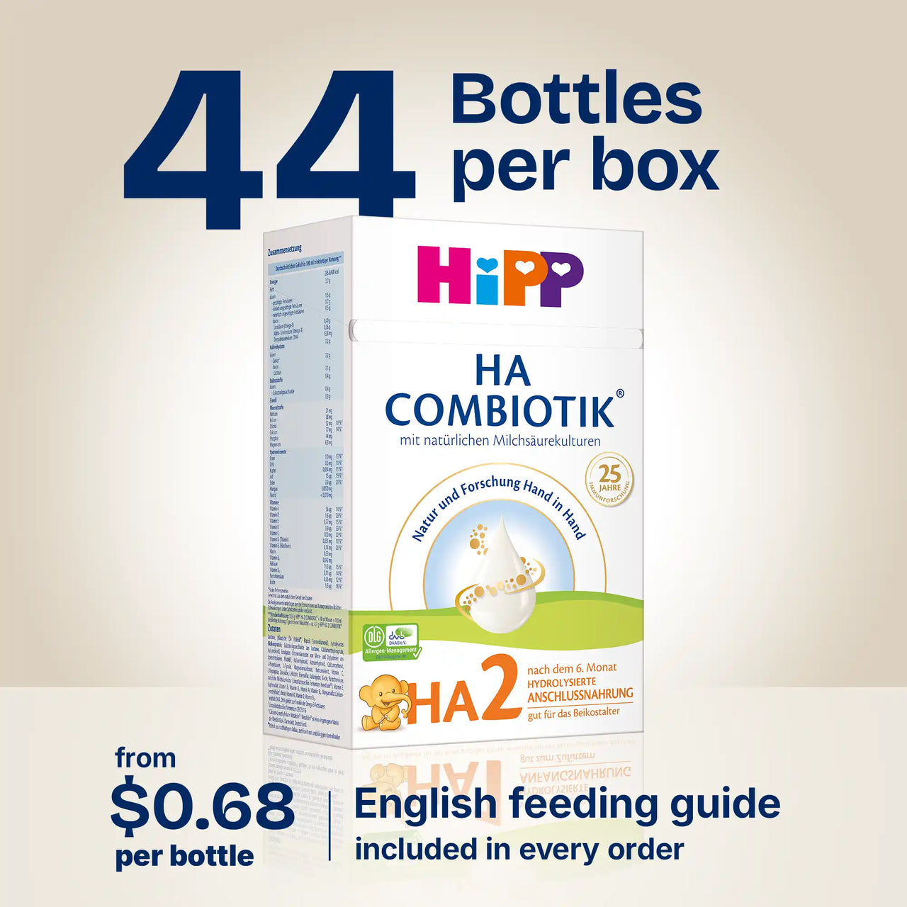 HiPP HA Combiotik Stage 2 – Hypoallergenic Formula 6+ months, German Version (600g)