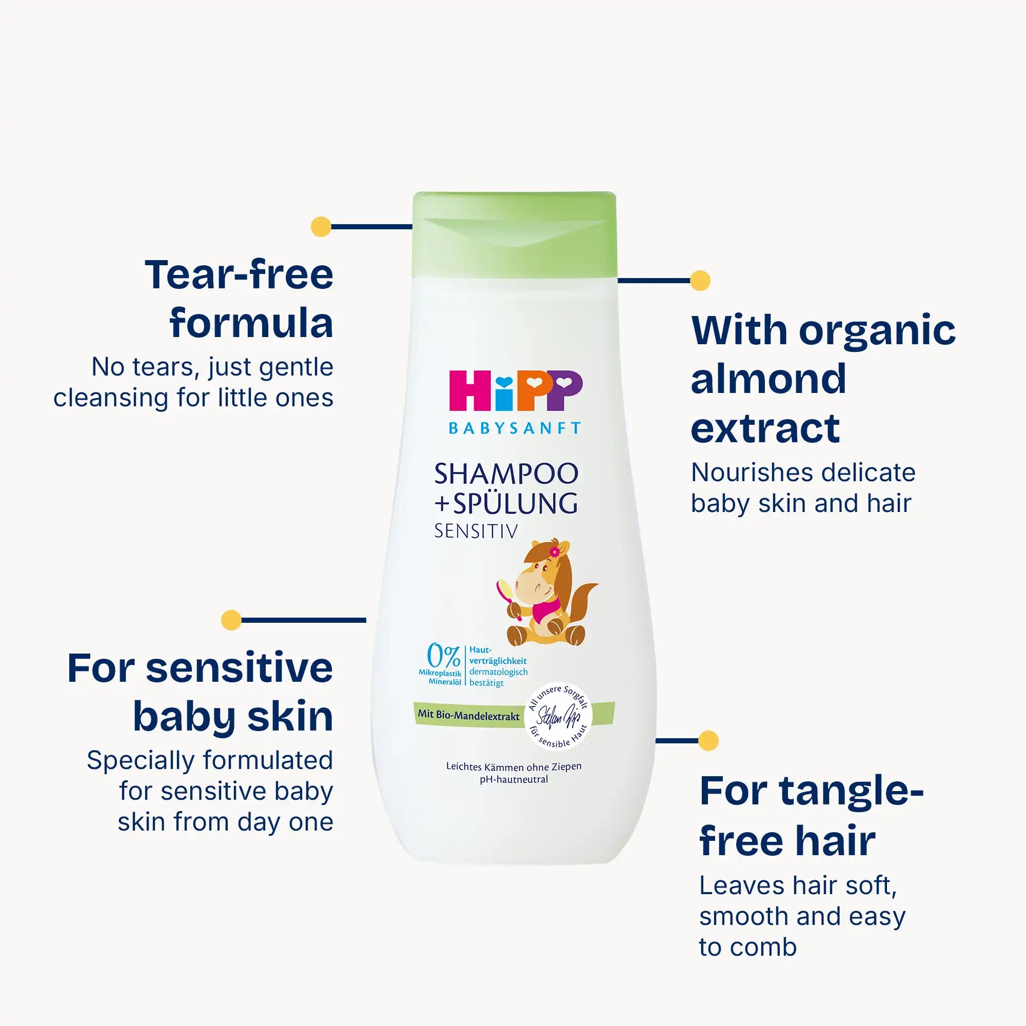 HiPP Shampoo & Conditioner – For Sensitive Baby Skin (200ml)