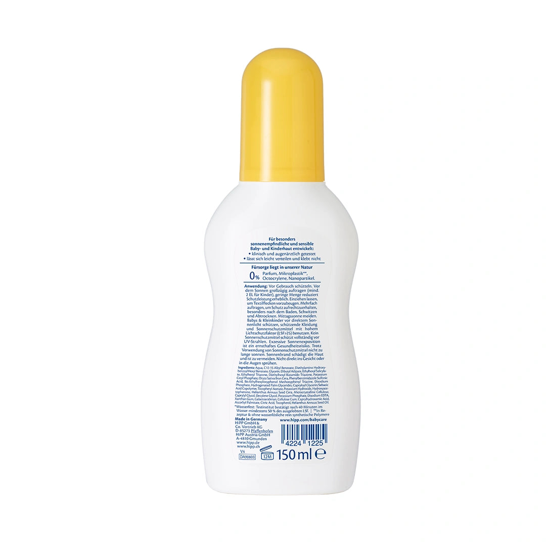 HiPP Baby Sunscreen Spray SPF 50+ | Water Resistant & Ultra Sensitive | 150ml