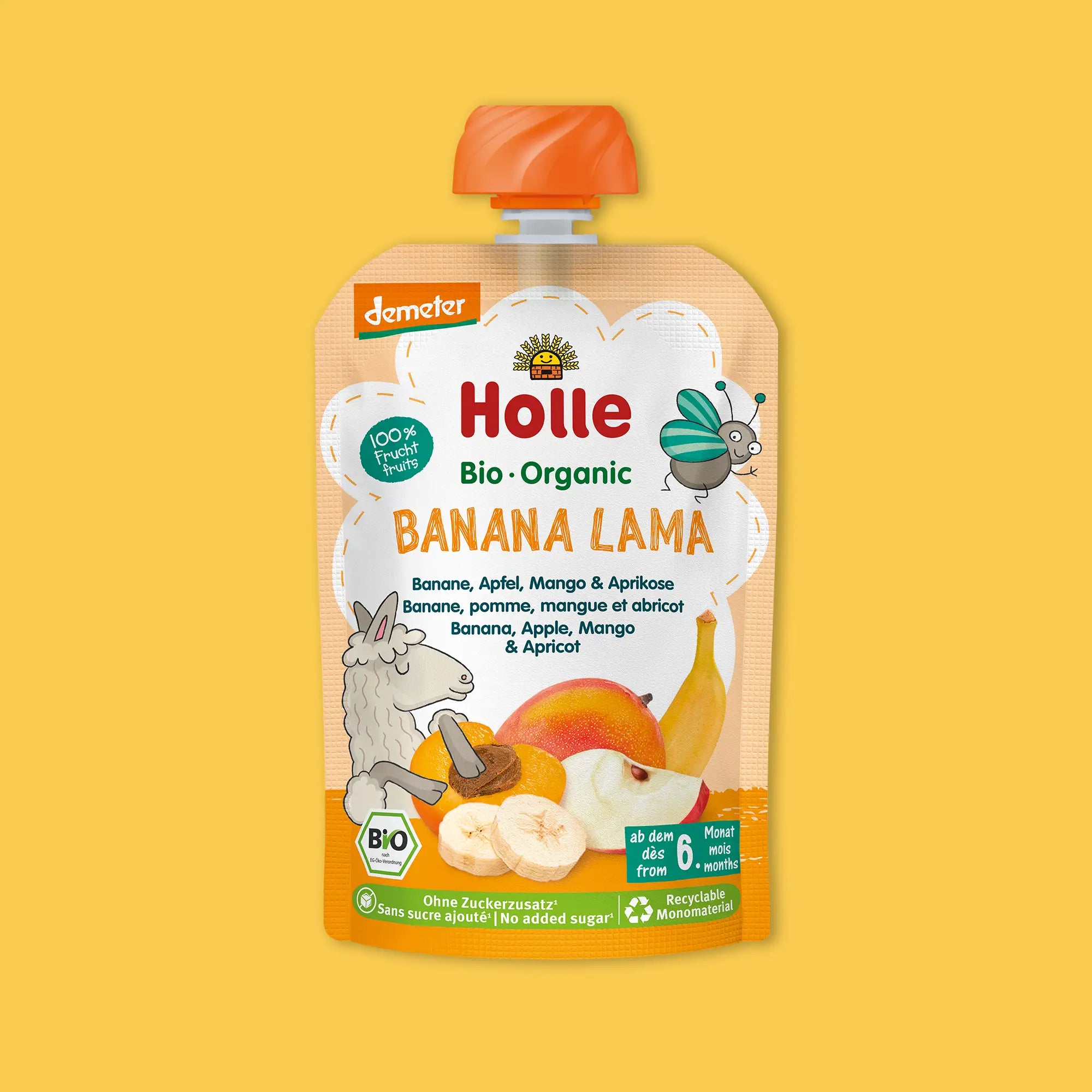 Holle Banana Lama– Organic Fruit Pouches 6+ months (100g)