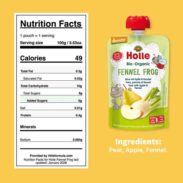 Holle Fennel Frog Nutrition Facts