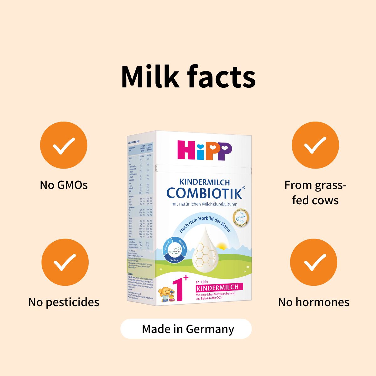 HiPP Combiotik 1+ year – Organic Cow Milk Formula 1+ year, German Version (600g)