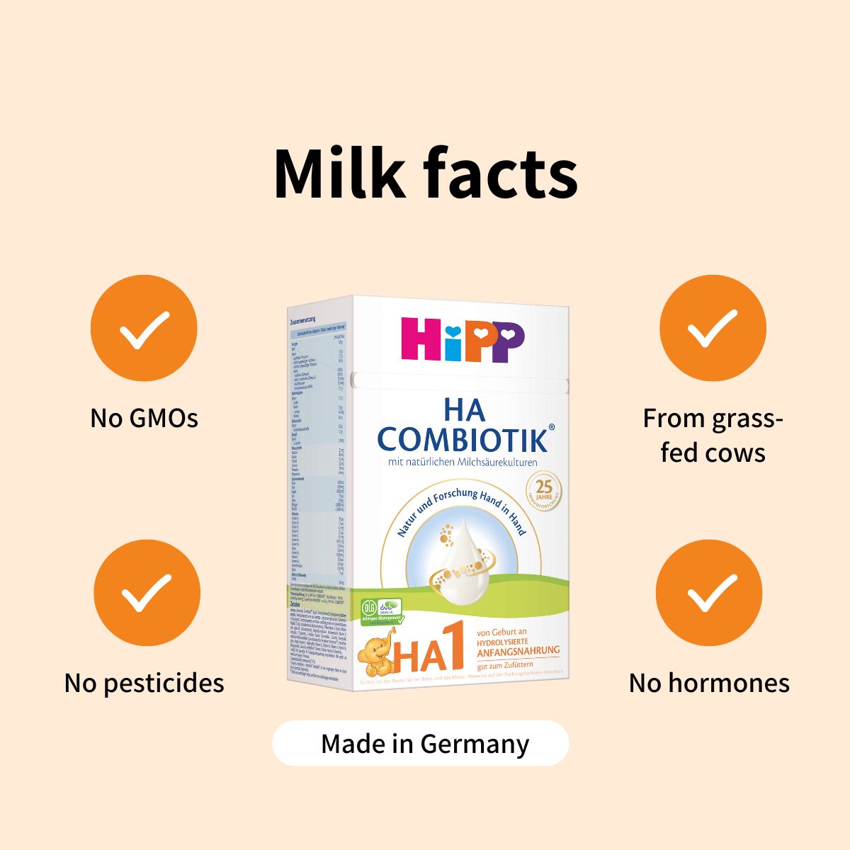HiPP HA Combiotik Stage 1 – Hypoallergenic Formula 0-6 months, German Version (600g)